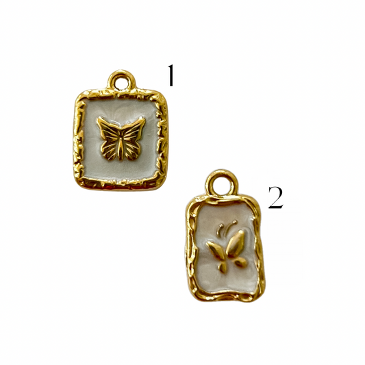 Charm mariposa - dorado