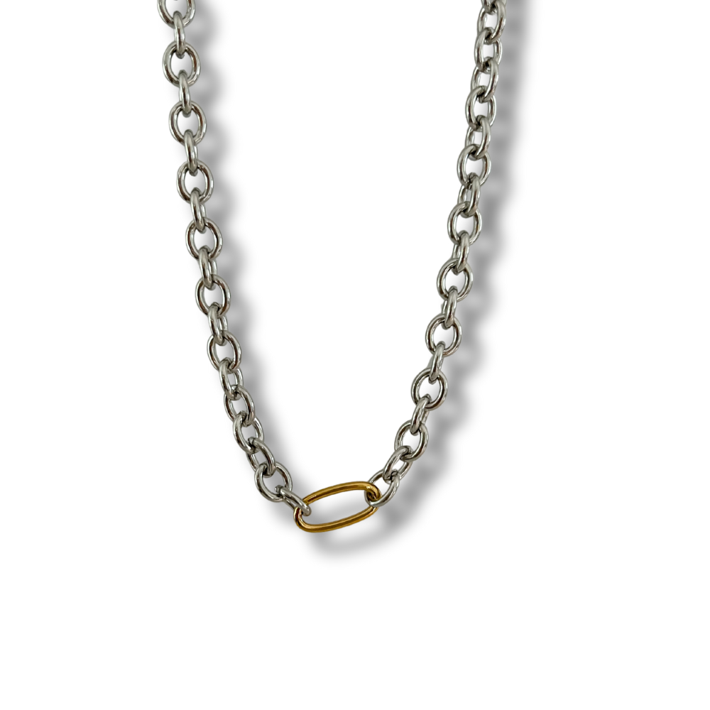 Collar eslabones - dos tonos