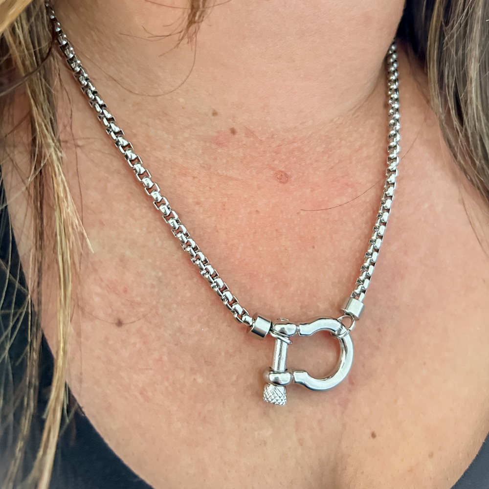 Collar plata - cierre frontal