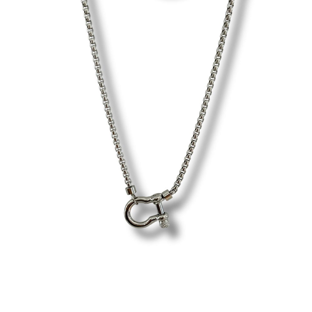 Collar plata - cierre frontal