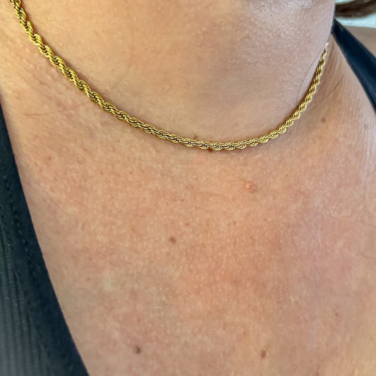 Collar soga - dorado