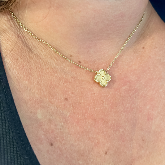 Collar trébol dorado - dorado