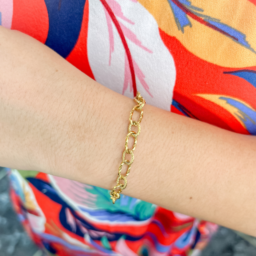 Pulsera eslabones - dorado