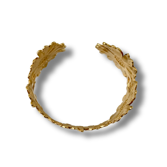 Pulsera flores - dorado