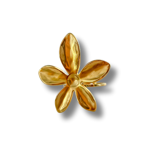 Sortija flor - dorado