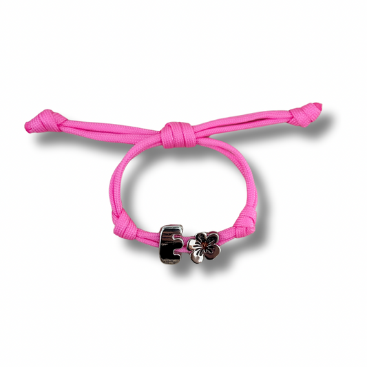 Pulsera ajustable - plata - letra grande - colores