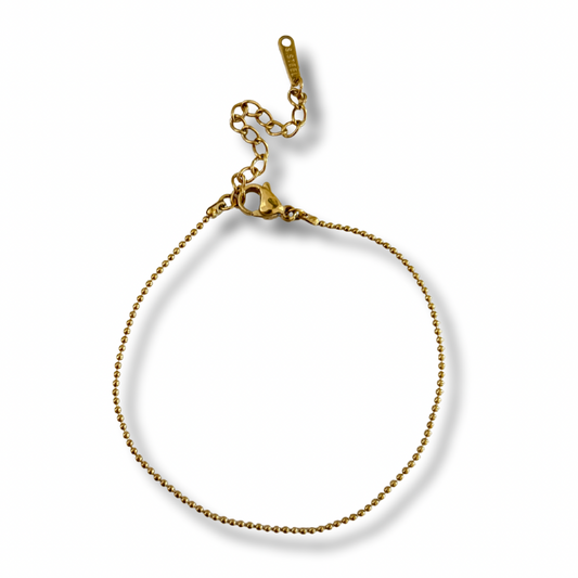 Pulsera bolitas - dorado