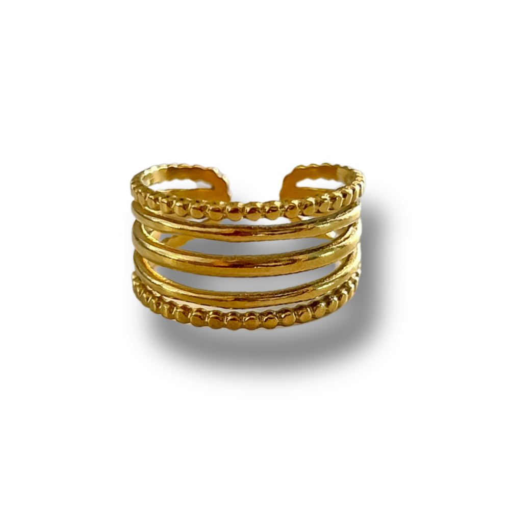 Sortija franjas - dorado