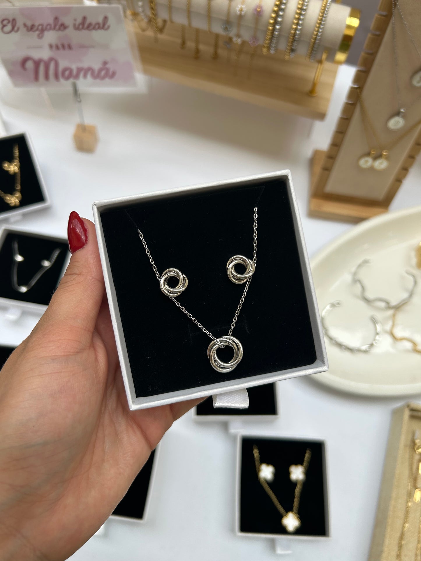 Para mamá - set - 2 piezas - dorado o plata