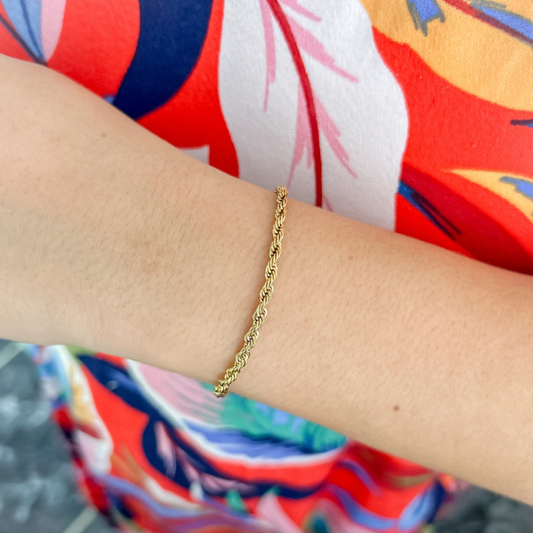Pulsera soga - dorado