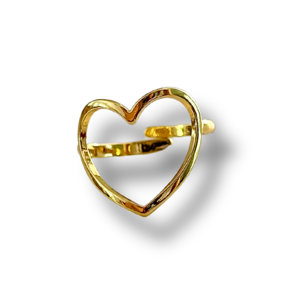 Sortija corazón- dorado