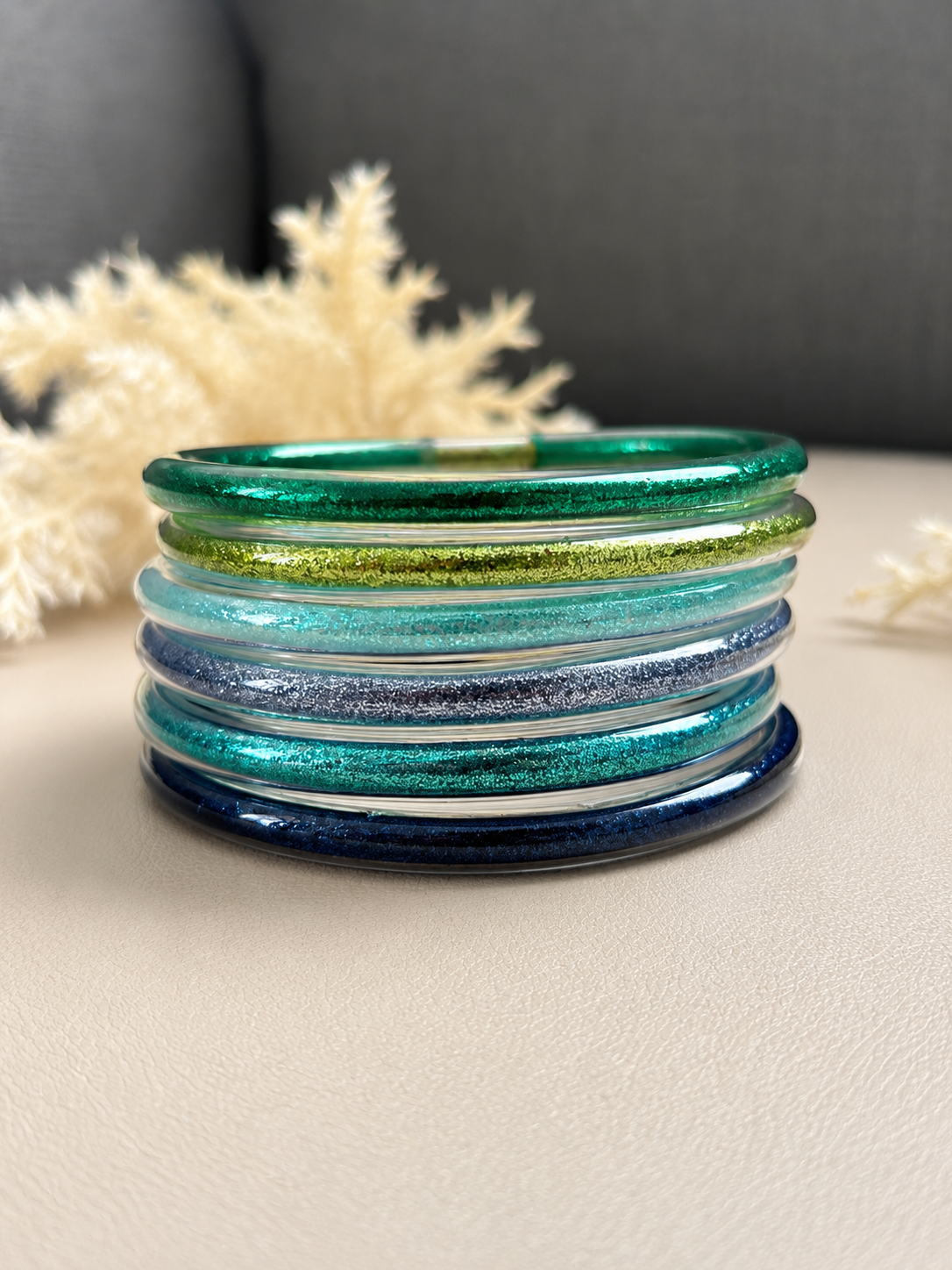 Pulseras glitter - colores