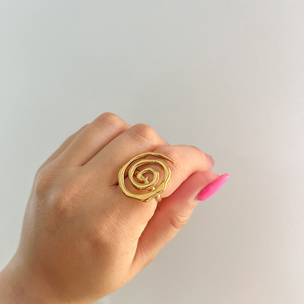 Sortija espiral - dorado
