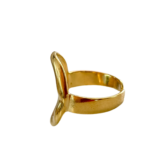 Sortija ovalada - dorado