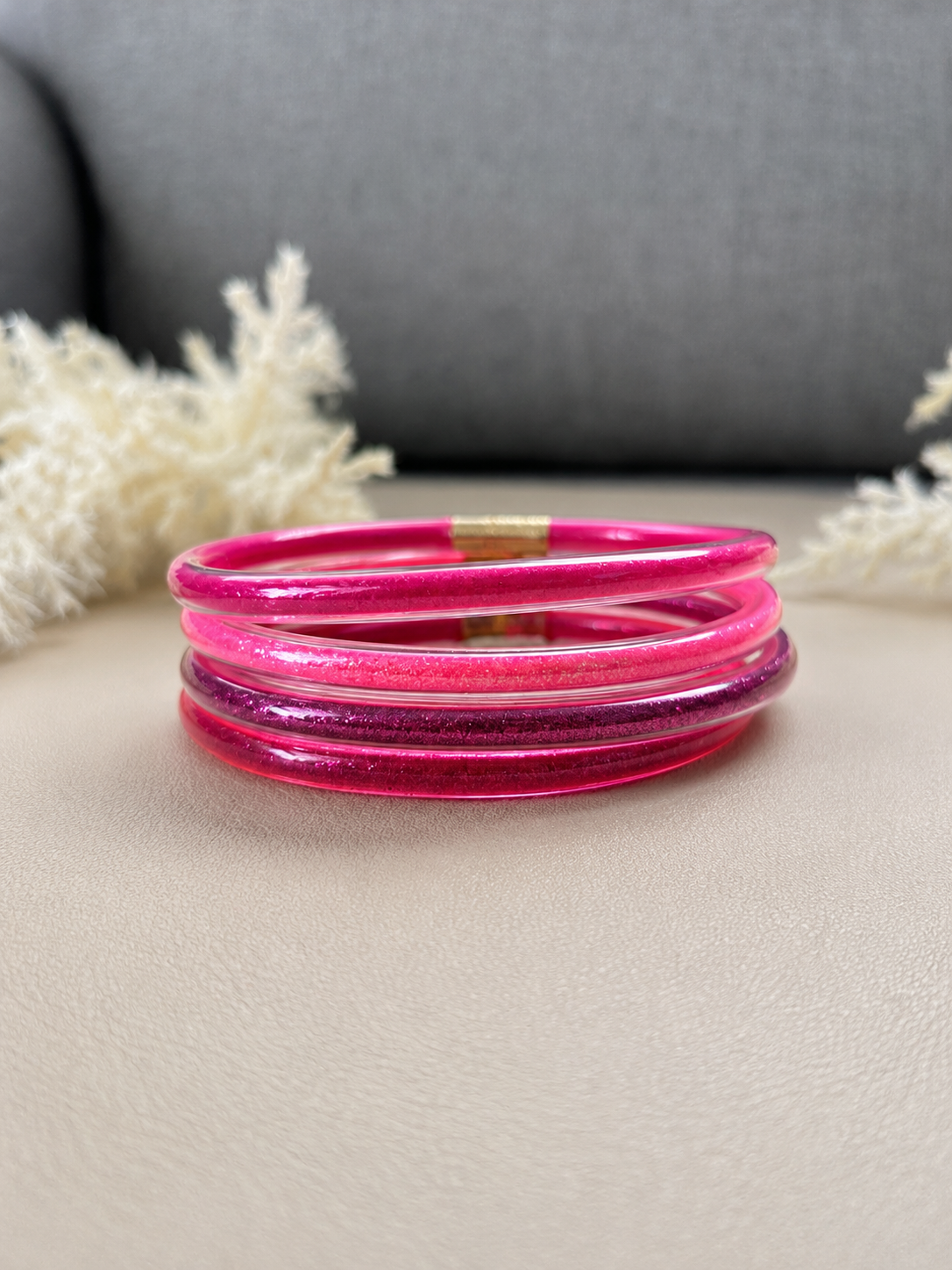 Pulseras glitter - colores