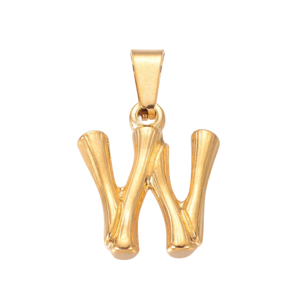 Charm inicial - letras A a Z - dorado