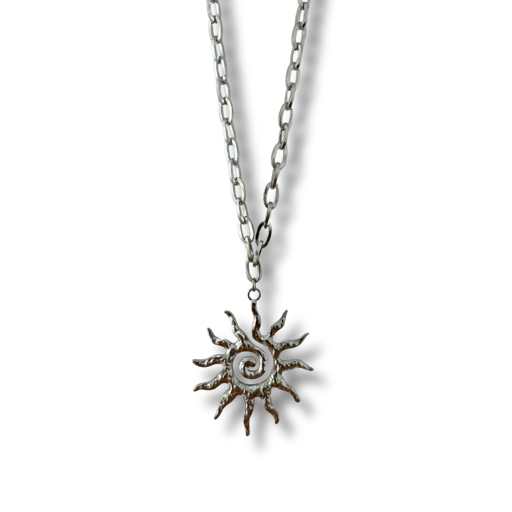 Collar sol - plata