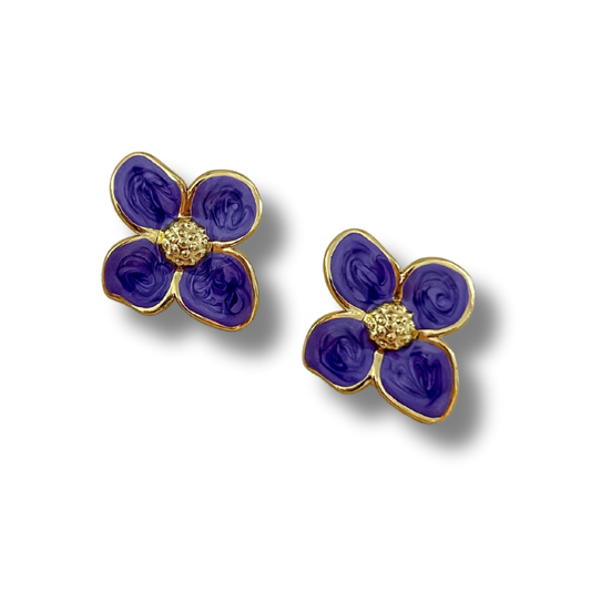 Pantallas flor - violeta - dorado