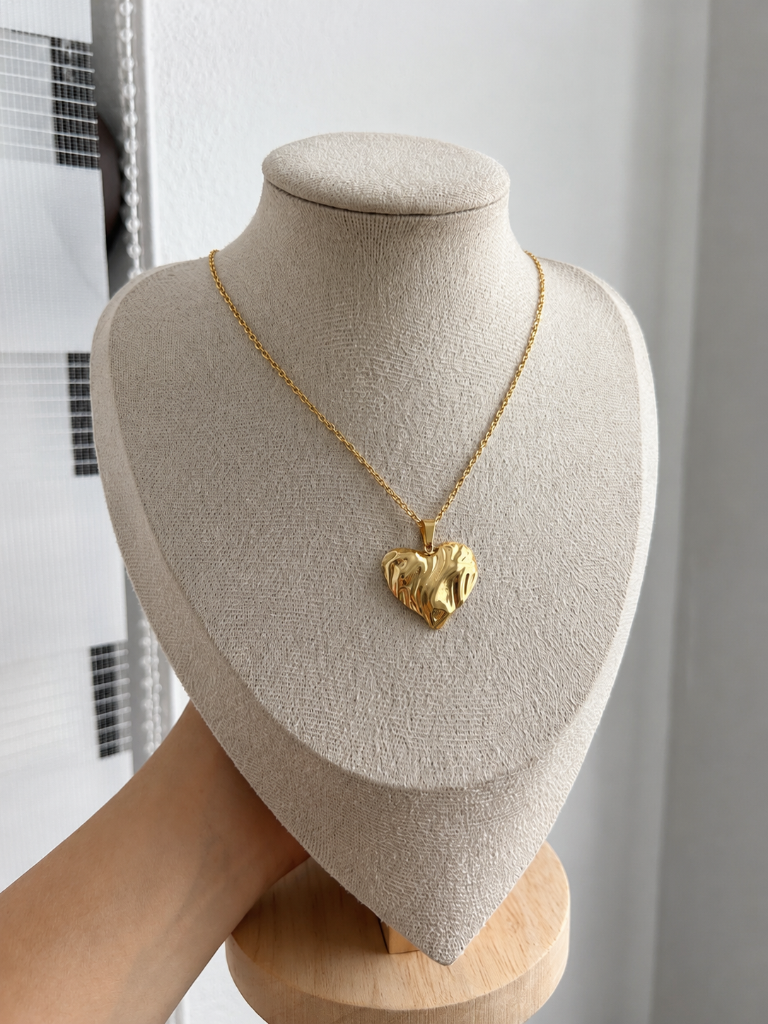 Collar corazón - dorado