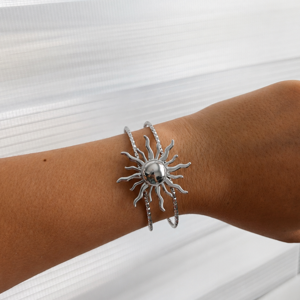 Pulsera sol - plata