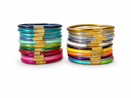 Pulseras glitter - colores
