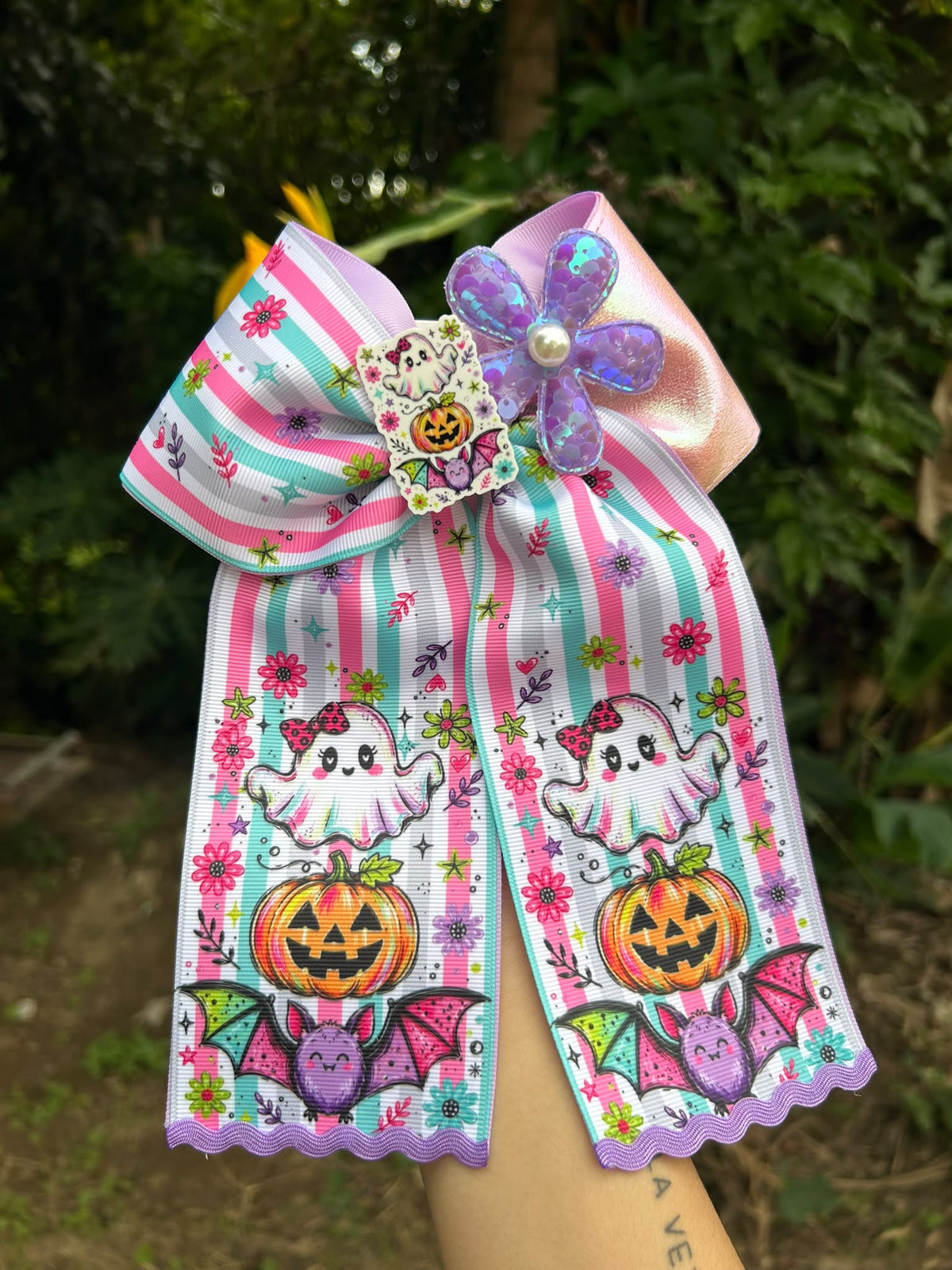 Lazo Fantasma, Murciélago y Calabaza - Halloween