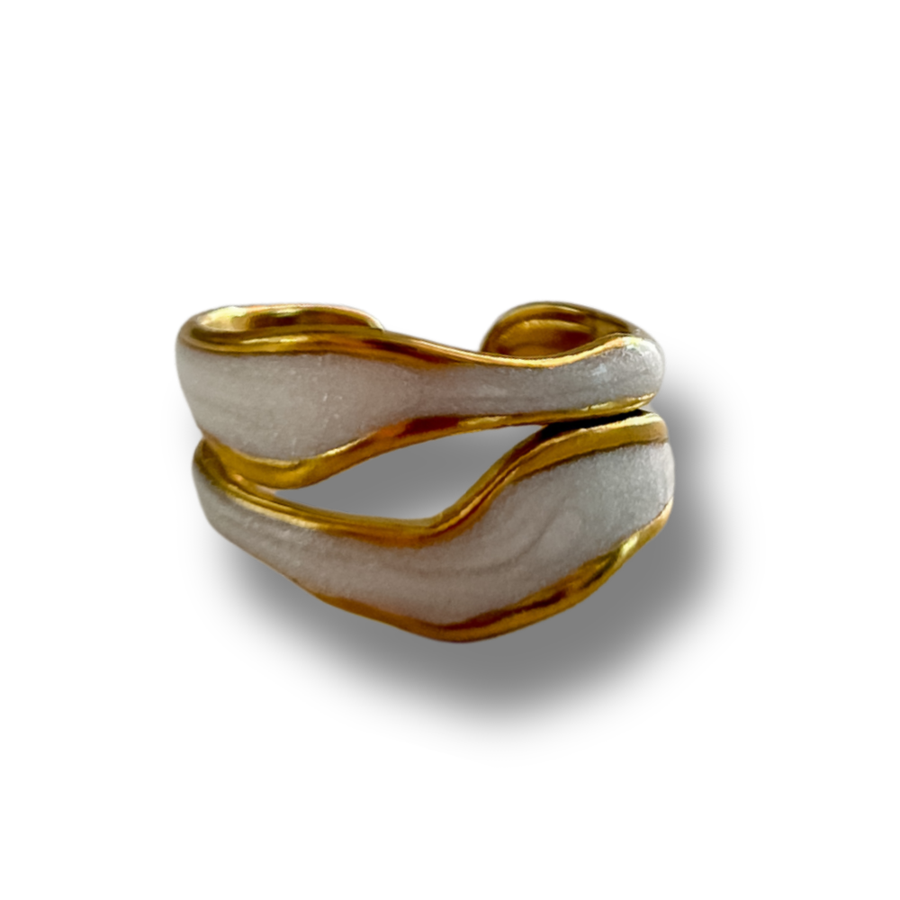 Sortija Sof - forma irregular - dorado