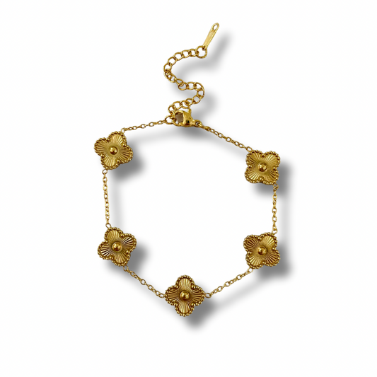 Pulsera trébol dorado - dorado