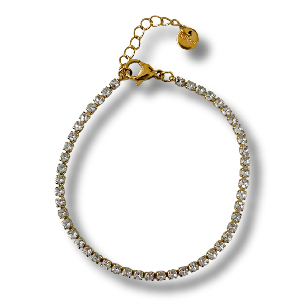 Pulsera tennis - zirconia - dorado