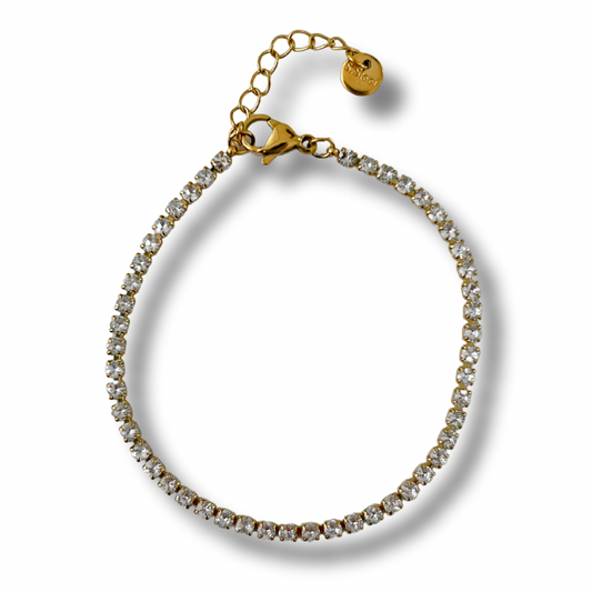 Pulsera tennis - zirconia - dorado