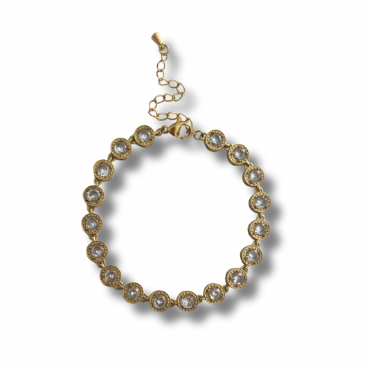 Pulsera Sof - clear - dorado