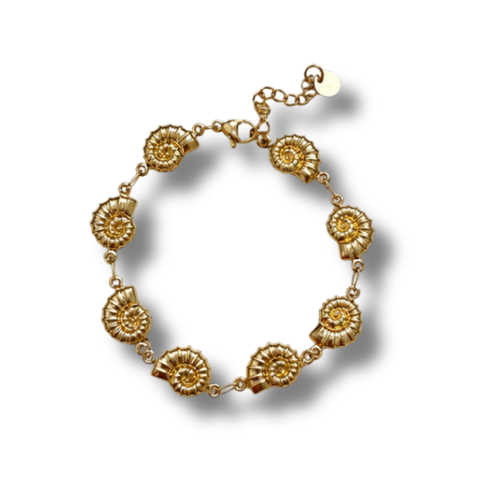 Pulsera caracoles - dorado