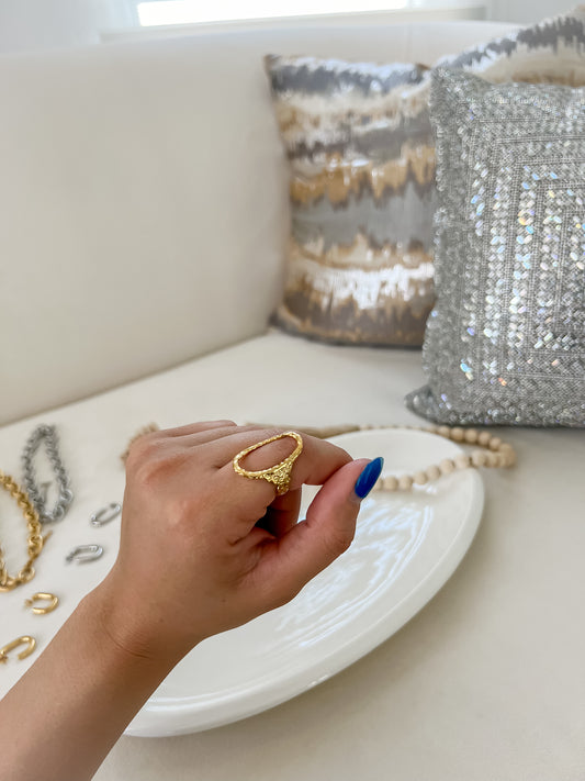 Sortija Andrea - dorado - ovalada