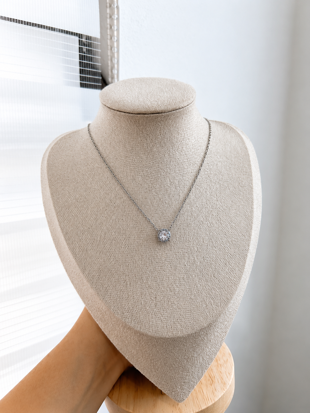 Collar zirconia - plata