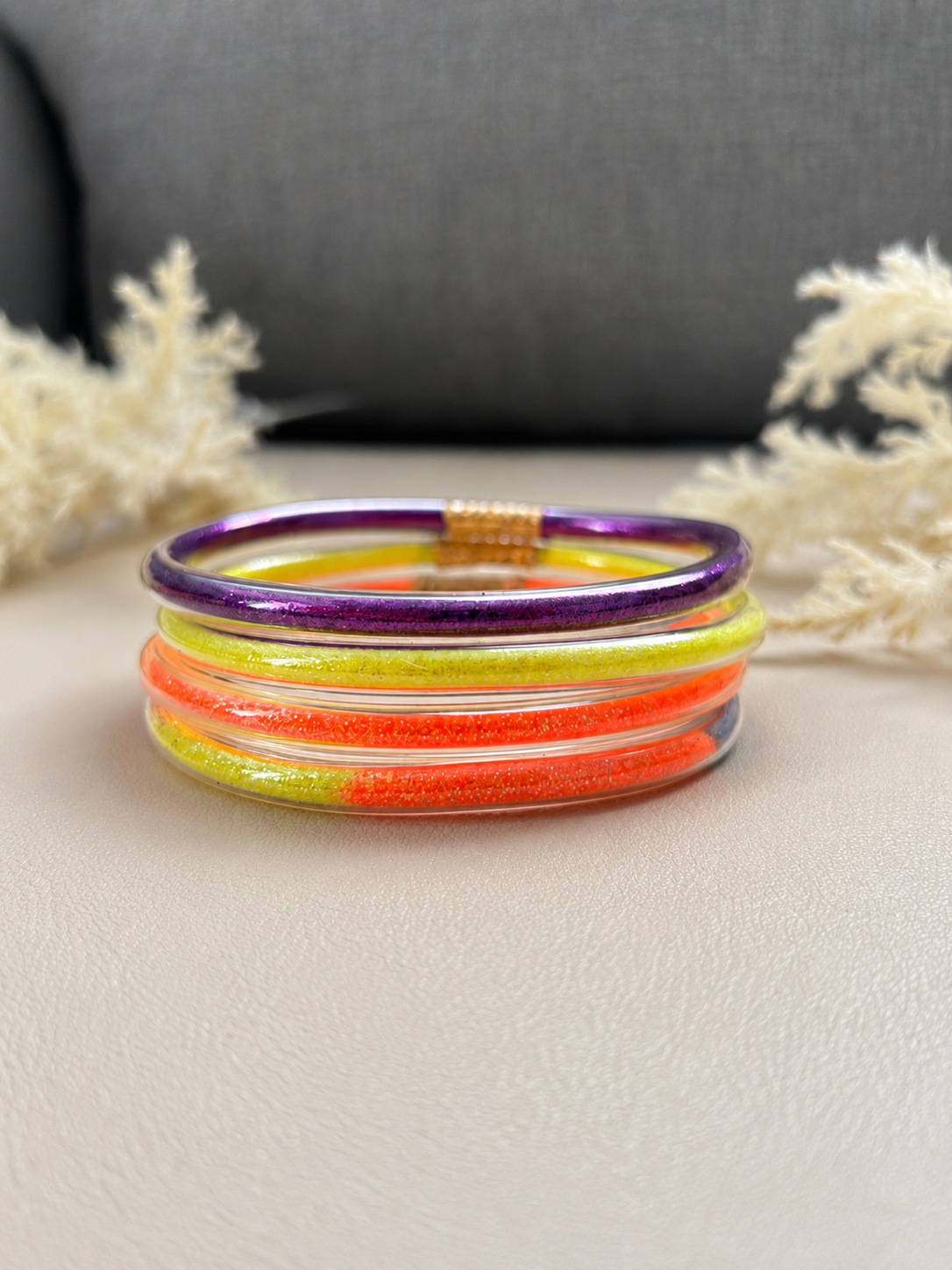 Pulseras glitter - colores