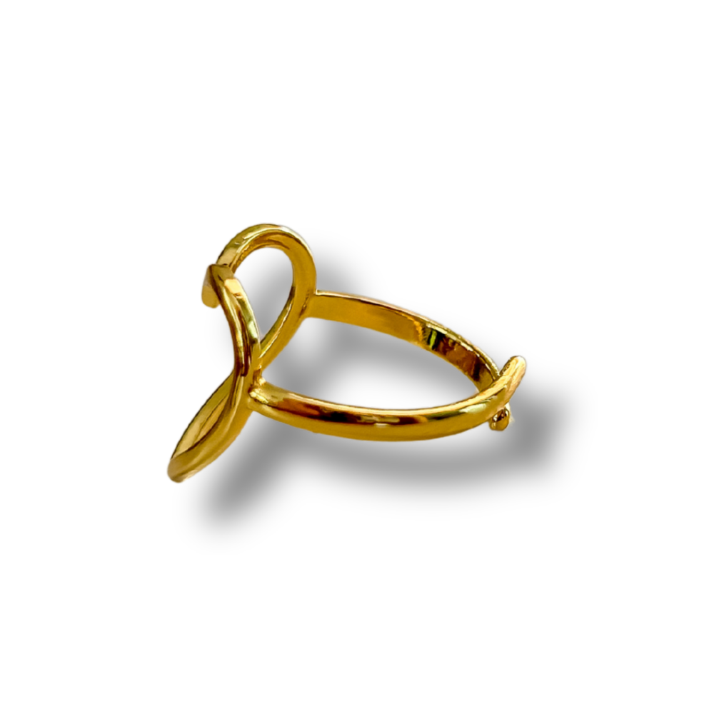 Sortija corazón- dorado