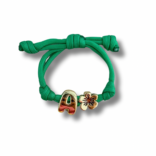 Pulsera ajustable - dorado - letra grande - colores