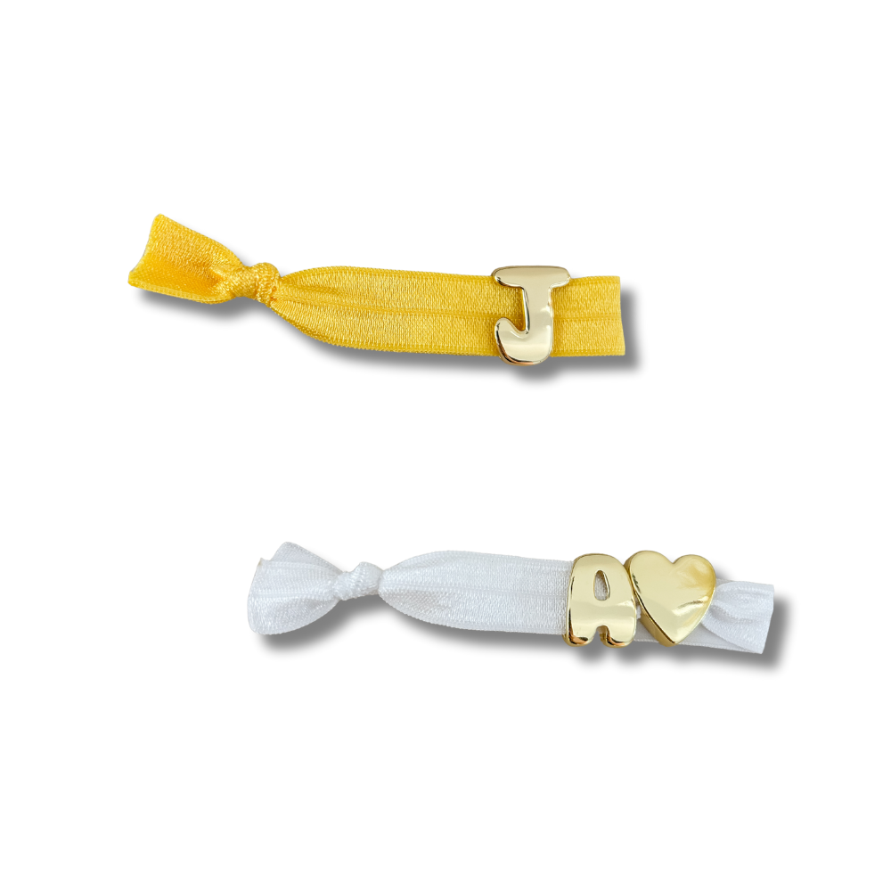 Pulsera elástica - dorado - letra grande - cinta sin brillo