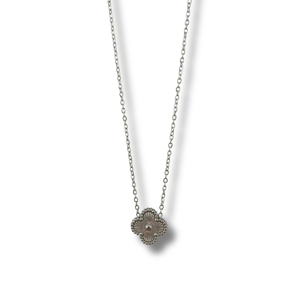 Collar trébol plata - plata