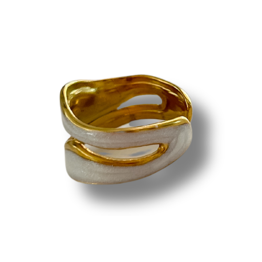Sortija Sof - forma irregular - dorado