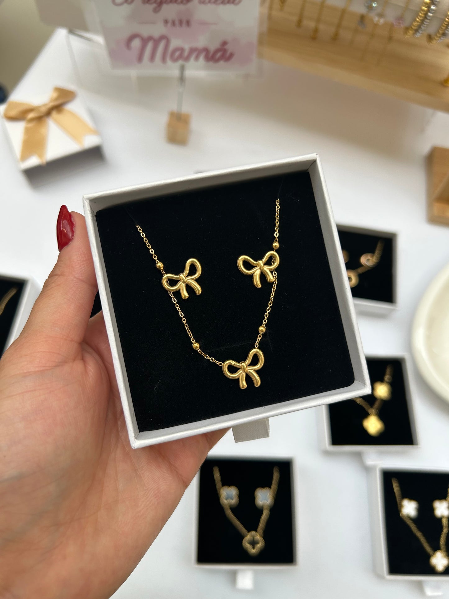 Para mamá - set - 2 piezas - dorado o plata