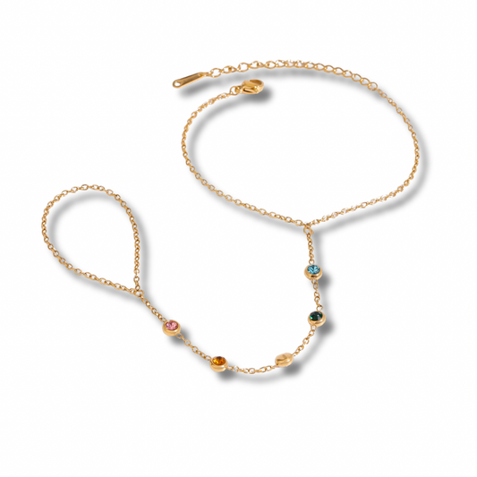 Pulsera sortija - colores - dorado