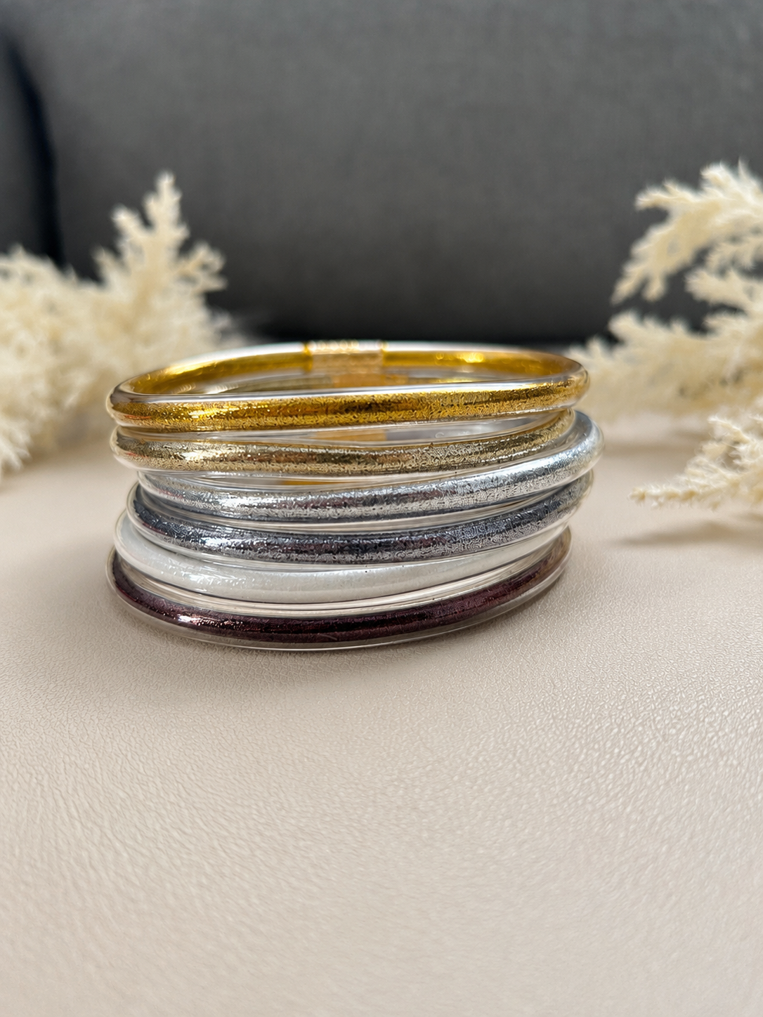 Pulseras glitter - colores