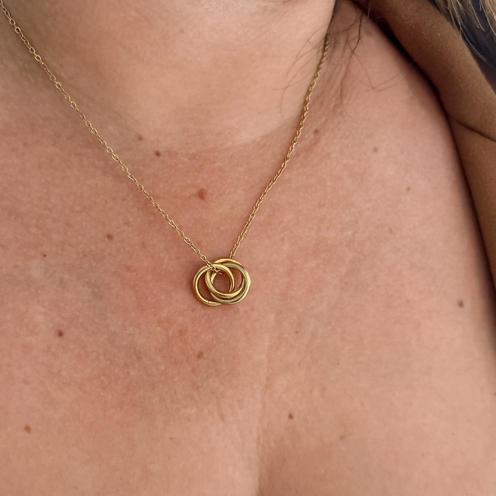 Collar aros - dorado