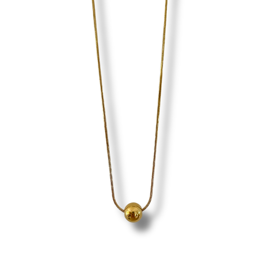 Collar bolita - dorado