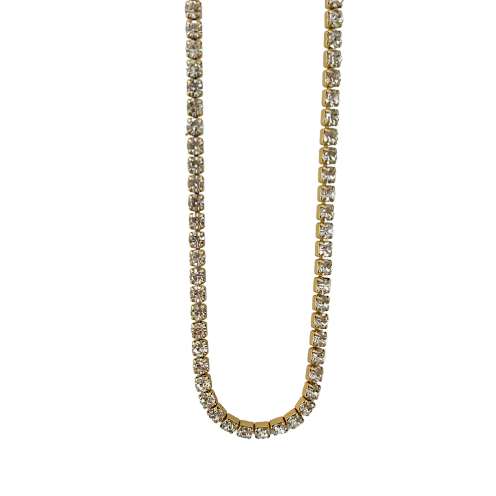Collar zirconia - dorado