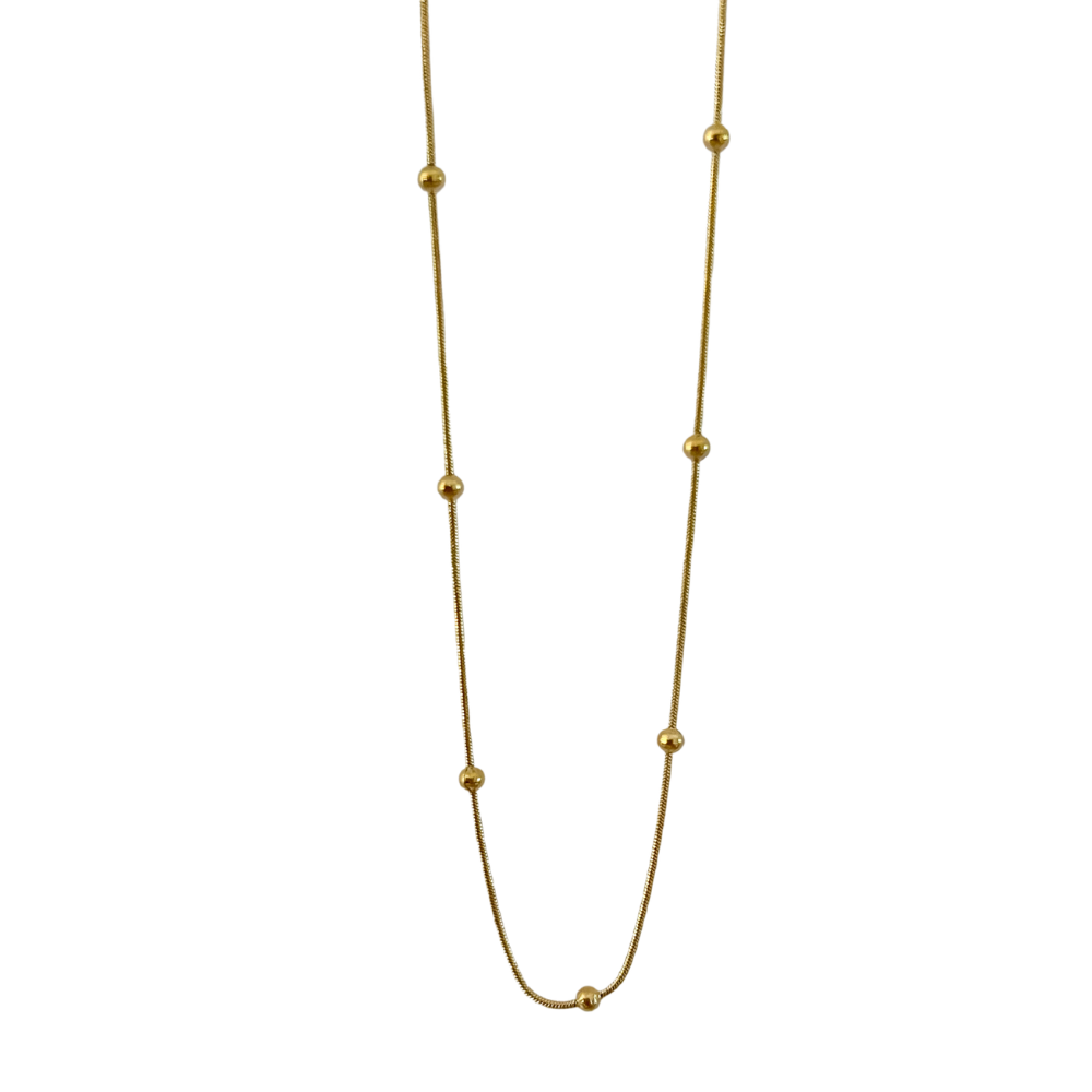 Collar bolitas - dorado