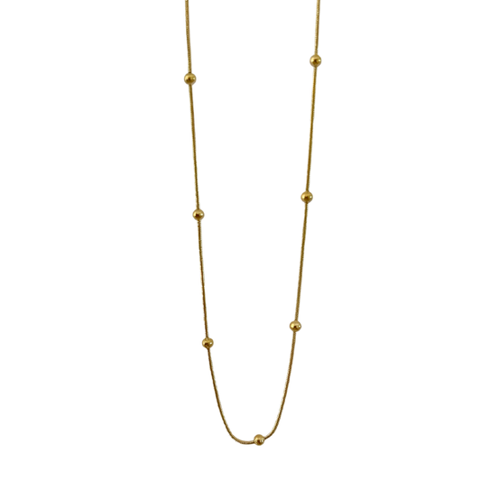 Collar bolitas - dorado