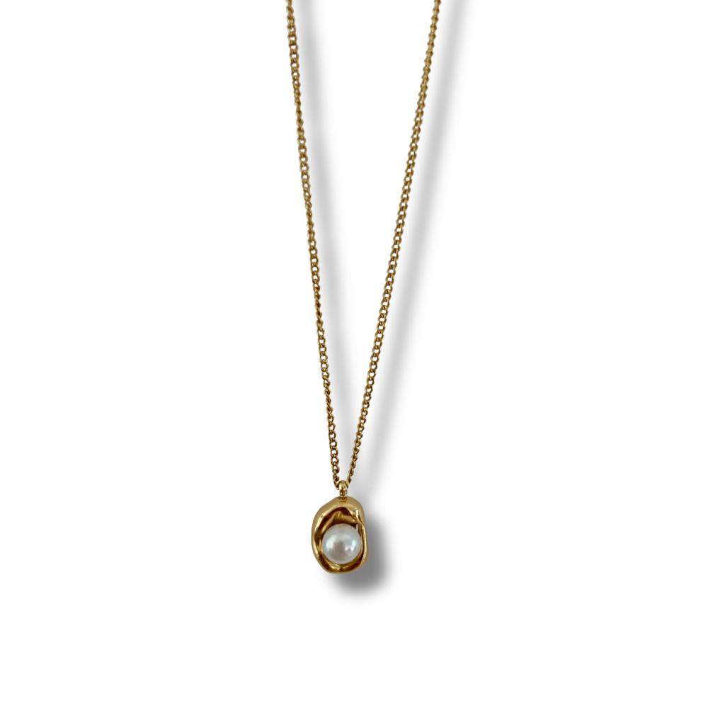 Collar perla - dorado