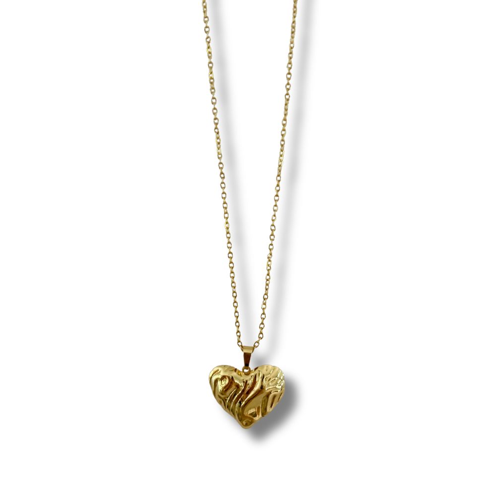 Collar corazón - dorado